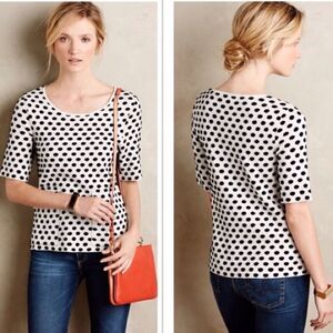 Anthropologie "Moth" Polka Dot Double Polka Dot